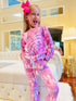 Bowtism Girls Besties Lounge Pants Set with Matching Bow - Bowtism
